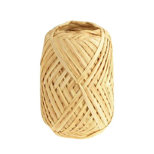 Paper Raffia Rolls, Two-tone, 18mm, 100 Yards, Natural