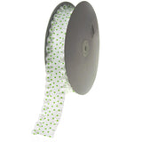 Ruffled Satin Polka Dot Ribbon, 1-1/2-inch, 25-yard