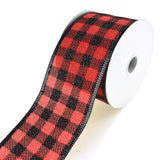 Glitter Buffalo Plaid Wired Ribbon, 2-1/2-Inch, 10-Yard