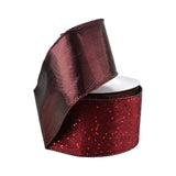 Glittered Lush Double-Sided Wired Ribbon, 2-1/2-Inch, 10-Yard