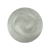 Round Textured Swirl Plastic Charger Plates, 13-Inch, 1-Count