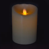 Flameless Wax Pillar LED Candle, Warm White, 4-1/2-Inch