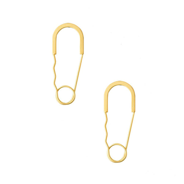 Paper Clip Drop Earrings, Gold, 1-1/4-Inch