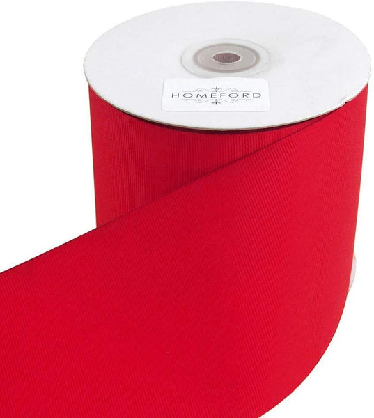 Solid Grosgrain Ribbon, 3-Inch, 25 Yards, Red