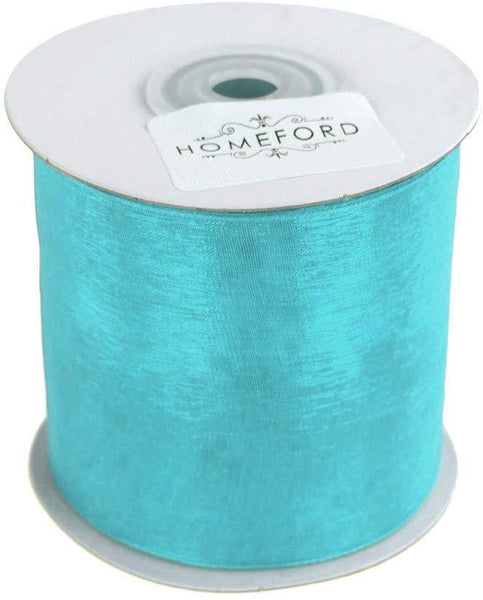 Plain Sheer Organza Ribbon, 2-3/4-Inch, 25 Yards, Tropical Blue