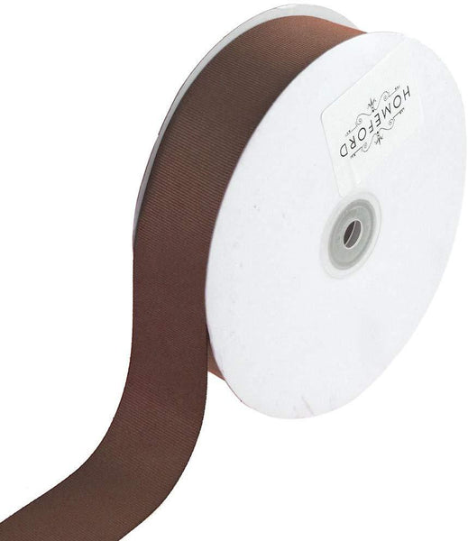 Solid Grosgrain Ribbon, 7/8-Inch, 50 Yards, Brown