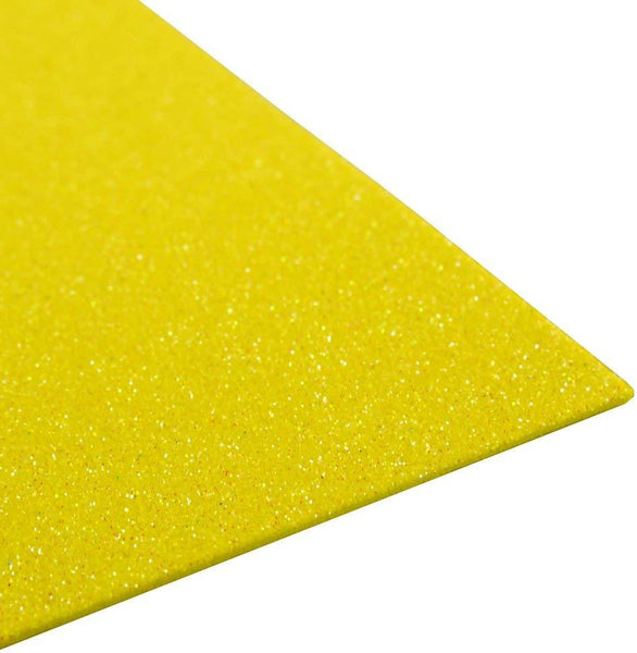 Glitter EVA Foam Sheet, 9-1/2-Inch x 12-Inch, 10-Piece, Yellow