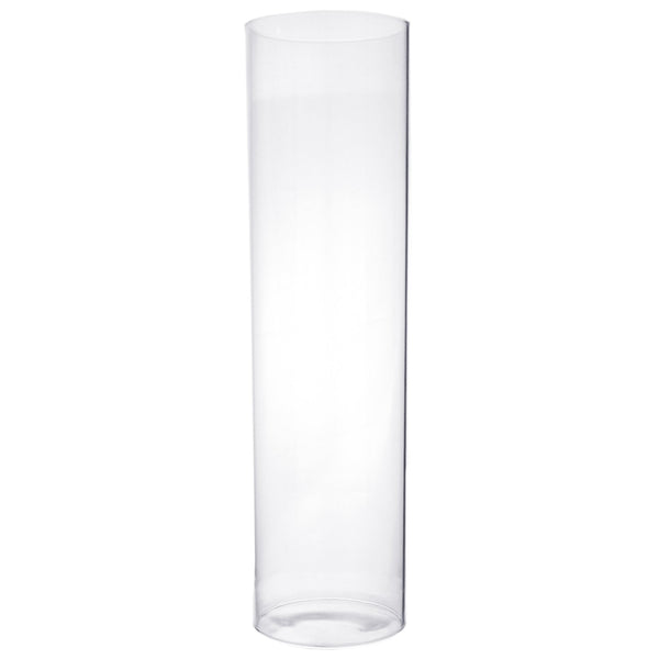 Clear Hurricane Candle Holder Glass Vase, 16-Inch x 3-Inch, 12-Count