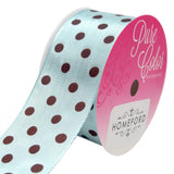 Taffeta Polka Dot Wired Edge Ribbon, Made in Germany, 1-1/2-Inch, 3-Yard