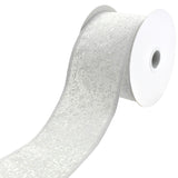 Super Glitter Wired Ribbon, 2-1/2-Inch, 10-Yard - White