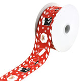 Christmas Santa Outfit Candy Cane Edge Satin Ribbon, 1-1/2-Inch, 10-Yard - Red