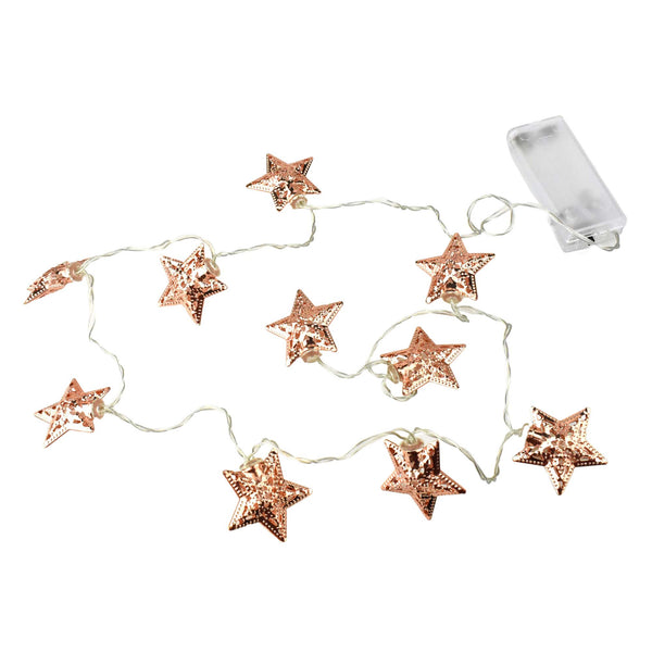 LED Metal Star String Fairy Lights, 3-Feet - Warm White