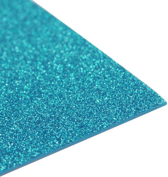 Glitter EVA Foam Sheet, 9-1/2-Inch x 12-Inch, 10-Piece, Turquoise