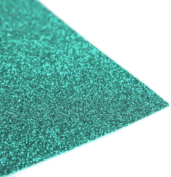 Glitter EVA Foam Sheet, 9-1/2-Inch x 12-Inch, 10-Piece, Aqua