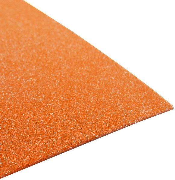 Glitter EVA Foam Sheet, 9-1/2-Inch x 12-Inch, 10-Piece, Orange