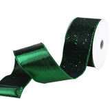 Glittered Lush Double-Sided Wired Ribbon, 2-1/2-Inch, 10-Yard