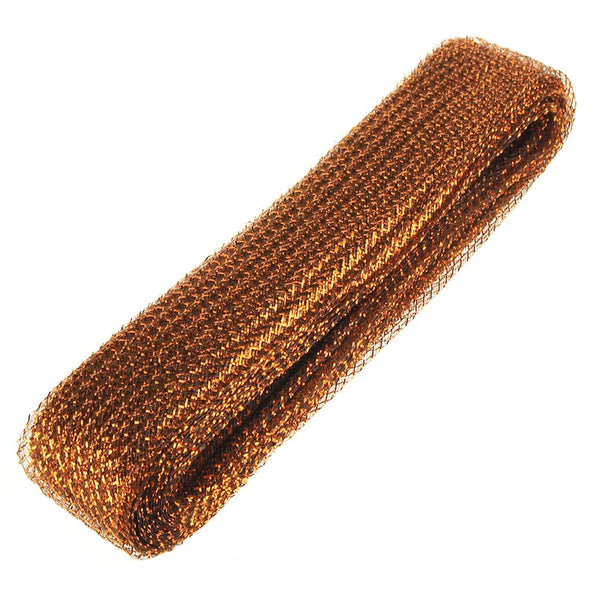 Waffle Wash Deco Flex Ribbon, 2-1/2-Inch, 20 Yards, Copper Brown