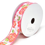 Botanical Flowers Wired Ribbon, 1-1/2-Inch, 10-Yard