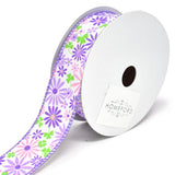 Botanical Tabitha Floral Wired Ribbon, 1-1/2-Inch, 10-Yard