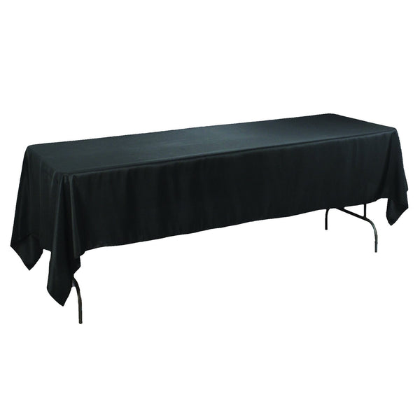 Rectangular Polyester Tablecloth, 60-Inch by 102-Inch, Black