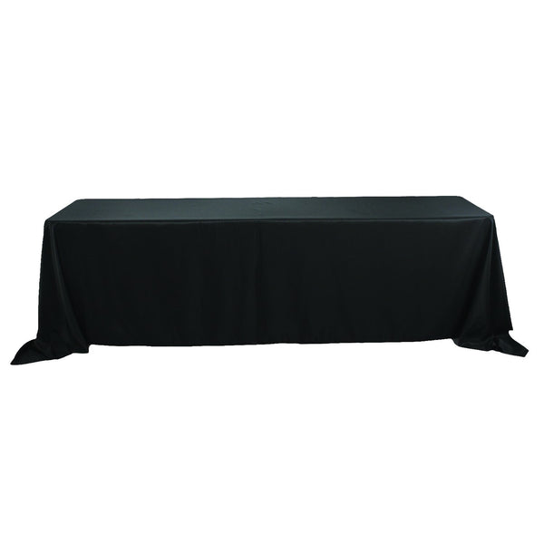 Rectangular Polyester Tablecloth, 90-Inch by 156-Inch, Black