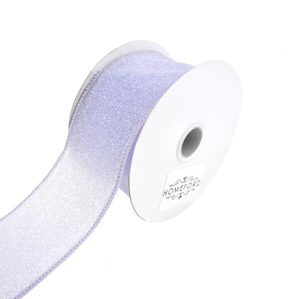 Crystal Rocks Wired Edge Glitter Ribbon, 2-1/2-Inch, 10-Yard, Lavender