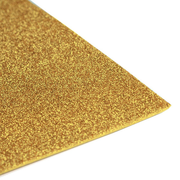 Glitter EVA Foam Sheet, 13-inch x 18-inch, 10-Piece, Gold