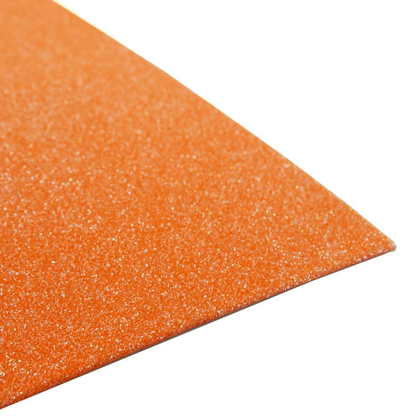 Glitter EVA Foam Sheet, 13-inch x 18-inch, 10-Piece, Orange