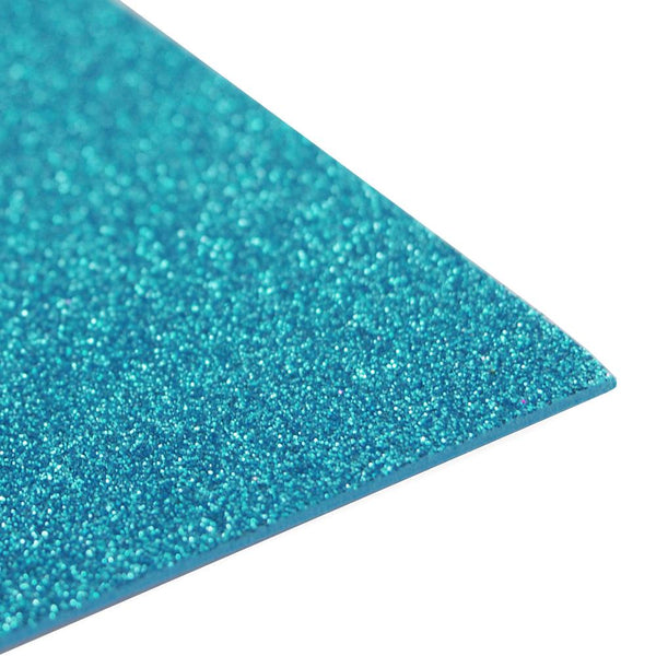 Glitter EVA Foam Sheet, 13-inch x 18-inch, 10-Piece, Turquoise