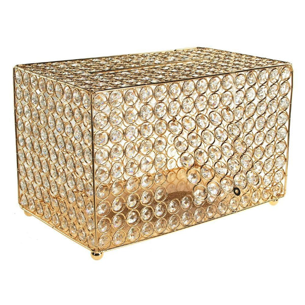 Crystal Money Card Box Wedding Centerpiece, 13-3/4-Inch, Gold