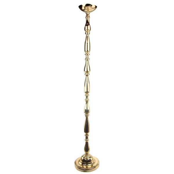 Tall Aluminum Candle Holder Floor Stand, Gold, 4-Feet