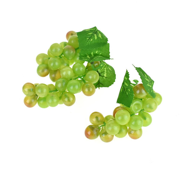 Artificial Decorative Grapes Bunch, 4-Inch, 12-Piece, Green