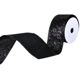 Disco Glitter Metallic Edge Wired Ribbon, 2-1/2-Inch, 10-Yard