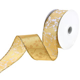 Berry Branch Silhouette Wired Ribbon, 1-1/2-Inch, 10-Yard - Gold