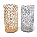 Large Crystal Cylinder Candle Holder, 9-Inch