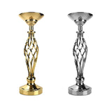 Twisted Candle Holder Metal Centerpiece, 17-3/4-Inch, Gold