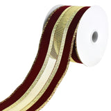 Christmas Velvet Mesh Center Wired Ribbon, 2-1/2-Inch