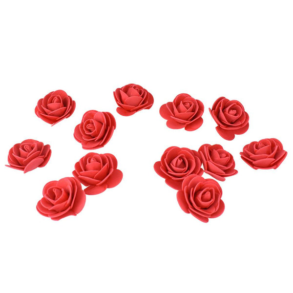 Craft Foam Roses, Red, 1-3/4-Inch, 12-Count