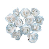 Rose Paper Flower Embellishment, 2-1/2-Inch, 12-Count