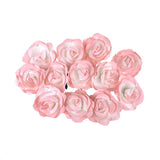 Rose Paper Flower Embellishment, 2-1/2-Inch, 12-Count