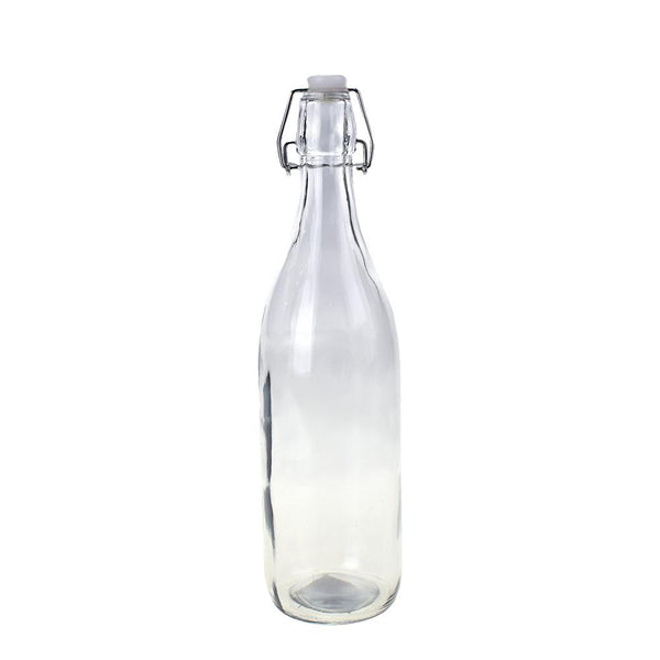 Vintage Style Glass Bottle with Latch, 12-Inch