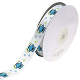 Floral Owl on Branch Grosgrain Ribbon, 5/8-Inch, 25-Yard