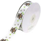 Floral Owl on Branch Grosgrain Ribbon, 7/8-Inch, 25-Yard