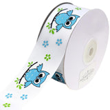 Floral Owl on Branch Grosgrain Ribbon, 1-1/2-Inch, 25-Yard