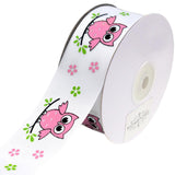 Floral Owl on Branch Grosgrain Ribbon, 1-1/2-Inch, 25-Yard