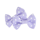 Mini Polka Dot Tied Grosgrain Bow Favor Embellishments, 1-1/2-Inch, 12-Piece