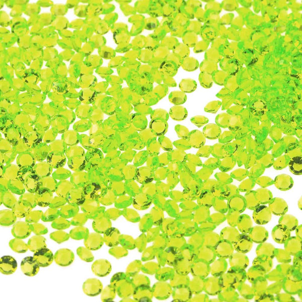 2000 piece Small Gemstone Diamonds Table Confetti, 1/4 carat, Apple Green