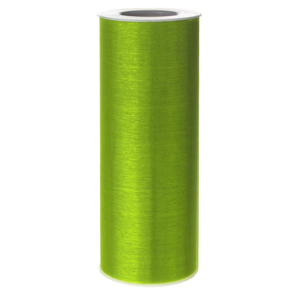 Organza Spool Roll, 6-Inch, 25 Yards, Apple Green