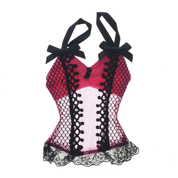 Lingerie Corset Sachet Bags Bridal Shower, 4-1/4-Inch, 12-pack, Fuchsia