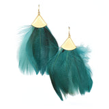 Feathers Drop Earrings, 3-Inch